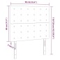vidaXL Testiera 2 pz Tortora 90x5x78/88 cm in Tessuto vidaXL Testiera 2 pz Tortora 90x5x78/88 cm in Tessuto
