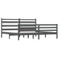 Giroletto in Legno Massello di Pino 200x200 cm Grigio Giroletto in Legno Massello di Pino 200x200 cm Grigio