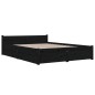 Giroletto con Cassetti Nero 140x190 cm Giroletto con Cassetti Nero 140x190 cm