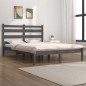 Giroletto Grigio in Legno Massello Pino 150x200cm 5FT King Size Giroletto Grigio in Legno Massello Pino 150x200cm 5FT King Size
