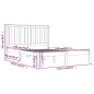 Giroletto Miele Legno Massello Pino 120x190 cm 4FT Small Double Giroletto Miele Legno Massello Pino 120x190 cm 4FT Small Double