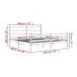Giroletto Bianco Legno Massello Pino 180x200 cm 6FT Super King Giroletto Bianco Legno Massello Pino 180x200 cm 6FT Super King