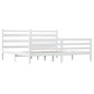 Giroletto in Legno Massello di Pino 200x200 cm Bianco Giroletto in Legno Massello di Pino 200x200 cm Bianco