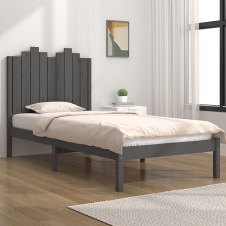 Giroletto Grigio in Legno Massello di Pino 90x190 cm 3FT Single
