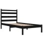 Giroletto Nero in Legno Massello di Pino 90x190 cm 3FT Single Giroletto Nero in Legno Massello di Pino 90x190 cm 3FT Single