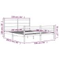 Giroletto in Legno Massello di Pino 150x200 cm 5FT King Size Giroletto in Legno Massello di Pino 150x200 cm 5FT King Size
