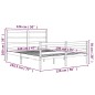 Giroletto in Legno Massello di Pino 120x190 cm 4FT Small Double Giroletto in Legno Massello di Pino 120x190 cm 4FT Small Double
