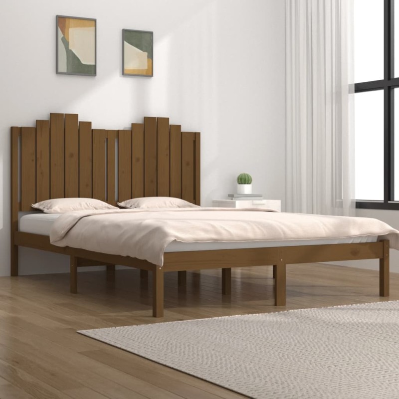 Giroletto Miele Legno Massello Pino 120x190 cm 4FT Small Double Giroletto Miele Legno Massello Pino 120x190 cm 4FT Small Double