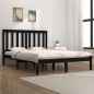 Giroletto Nero Legno Massello Pino 120x190 cm 4FT Small Double Giroletto Nero Legno Massello Pino 120x190 cm 4FT Small Double