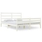 Giroletto in Legno Massello di Pino 140x190 cm Bianco Giroletto in Legno Massello di Pino 140x190 cm Bianco