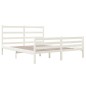 Giroletto in Legno Massello di Pino 140x190 cm Bianco Giroletto in Legno Massello di Pino 140x190 cm Bianco