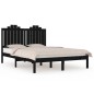 Giroletto Nero Legno Massello Pino 120x190 cm 4FT Small Double