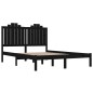 Giroletto Nero Legno Massello Pino 120x190 cm 4FT Small Double