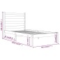 Giroletto Miele in Legno Massello 75x190 cm 2FT6 Small Single Giroletto Miele in Legno Massello 75x190 cm 2FT6 Small Single