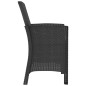 Sedia da Giardino con Cuscino in Rattan PP Grafite Sedia da Giardino con Cuscino in Rattan PP Grafite