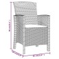 Sedia da Giardino con Cuscino in Rattan PP Grafite Sedia da Giardino con Cuscino in Rattan PP Grafite