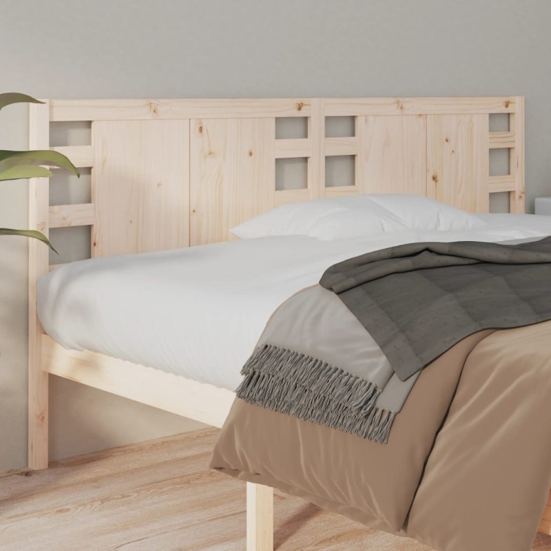 Testiera per Letto 186x4x100 cm in Legno Massello di Pino