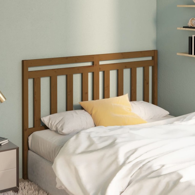 vidaXL Testiera per Letto ambra 146x4x100 cm in Legno Massello di Pino vidaXL Testiera per Letto ambra 146x4x100 cm in Legno Massello di Pino