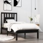 Giroletto Nero in Legno Massello 90x190 cm 3FT Single Giroletto Nero in Legno Massello 90x190 cm 3FT Single