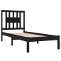 Giroletto Nero in Legno Massello 90x190 cm 3FT Single Giroletto Nero in Legno Massello 90x190 cm 3FT Single