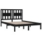 Giroletto Nero in Legno Massello Pino 150x200 cm 5FT King Size Giroletto Nero in Legno Massello Pino 150x200 cm 5FT King Size
