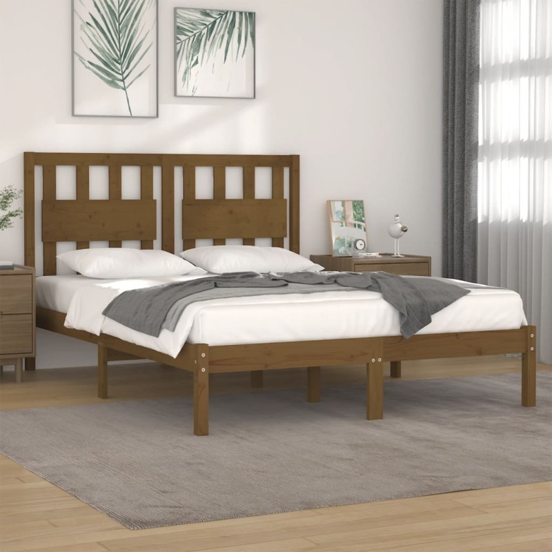 Giroletto Miele in Legno Massello Pino 180x200cm 6FT Super King Giroletto Miele in Legno Massello Pino 180x200cm 6FT Super King