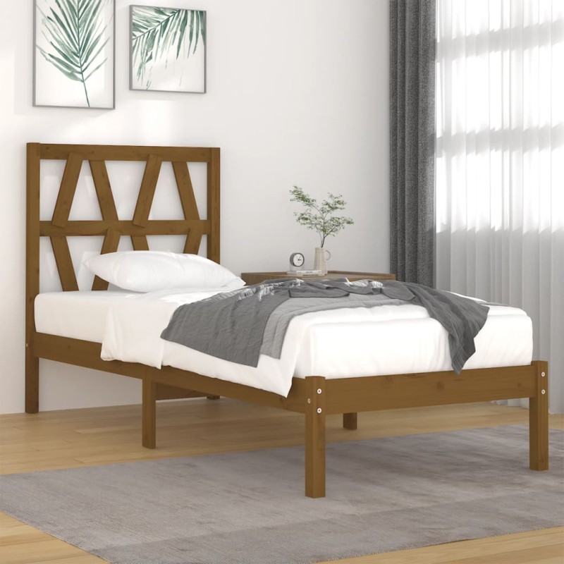 Giroletto Miele Legno Massello Pino 75x190 cm 2FT6 Small Single Giroletto Miele Legno Massello Pino 75x190 cm 2FT6 Small Single