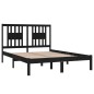 Giroletto Nero in Legno Massello 135x190 cm 4FT6 Double Giroletto Nero in Legno Massello 135x190 cm 4FT6 Double