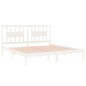 vidaXL Giroletto Bianco in Legno Massello 180x200 cm Super King vidaXL Giroletto Bianco in Legno Massello 180x200 cm Super King