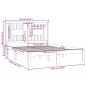 Giroletto in Legno Massello 120x190 cm 4FT Small Double Giroletto in Legno Massello 120x190 cm 4FT Small Double