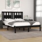 Giroletto Nero Legno Massello di Pino 180x200 cm 6FT Super King Giroletto Nero Legno Massello di Pino 180x200 cm 6FT Super King