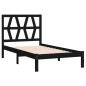 Giroletto Nero in Legno Massello di Pino 90x190 cm 3FT Single Giroletto Nero in Legno Massello di Pino 90x190 cm 3FT Single
