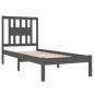Giroletto Grigio in Legno Massello 90x190 cm 3FT Single Giroletto Grigio in Legno Massello 90x190 cm 3FT Single