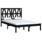 Giroletto Nero Legno Massello Pino 120x190 cm 4FT Small Double Giroletto Nero Legno Massello Pino 120x190 cm 4FT Small Double