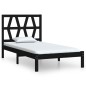 Giroletto Nero in Legno Massello 75x190 cm 2FT6 Small Single Giroletto Nero in Legno Massello 75x190 cm 2FT6 Small Single