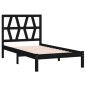 Giroletto Nero in Legno Massello 75x190 cm 2FT6 Small Single Giroletto Nero in Legno Massello 75x190 cm 2FT6 Small Single
