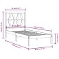Giroletto Nero in Legno Massello 75x190 cm 2FT6 Small Single Giroletto Nero in Legno Massello 75x190 cm 2FT6 Small Single