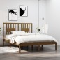 Giroletto Miele in Legno Massello 135x190 cm 4FT6 Double Giroletto Miele in Legno Massello 135x190 cm 4FT6 Double