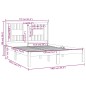 Giroletto Miele in Legno Massello 135x190 cm 4FT6 Double Giroletto Miele in Legno Massello 135x190 cm 4FT6 Double