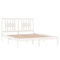 Giroletto Bianco in Legno Massello 150x200 cm 5FT King Size Giroletto Bianco in Legno Massello 150x200 cm 5FT King Size