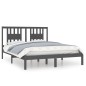 Giroletto Grigio in Legno Massello 150x200 cm 5FT King Size Giroletto Grigio in Legno Massello 150x200 cm 5FT King Size