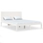 vidaXL Giroletto senza Materasso Bianco 140x200 cm Legno Massello Pino vidaXL Giroletto senza Materasso Bianco 140x200 cm Legno Massello Pino