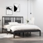 Giroletto Grigio in Legno Massello 120x190 cm 4FT Small Double Giroletto Grigio in Legno Massello 120x190 cm 4FT Small Double