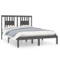 Giroletto Grigio in Legno Massello 120x190 cm 4FT Small Double Giroletto Grigio in Legno Massello 120x190 cm 4FT Small Double