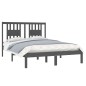 Giroletto Grigio in Legno Massello 120x190 cm 4FT Small Double Giroletto Grigio in Legno Massello 120x190 cm 4FT Small Double