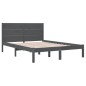 Giroletto Grigio in Legno Massello 150x200 cm 5FT King Size Giroletto Grigio in Legno Massello 150x200 cm 5FT King Size