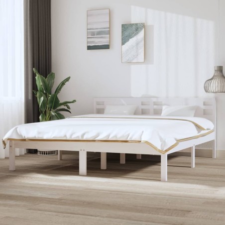 Giroletto Bianco in Legno Massello 180x200 cm 6FT Super King