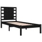 Giroletto Nero in Legno Massello 90x190 cm 3FT Single