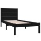 Giroletto Nero in Legno Massello 90x190 cm 3FT Single