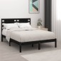 Giroletto Nero in Legno Massello 150x200 cm 5FT King Size Giroletto Nero in Legno Massello 150x200 cm 5FT King Size